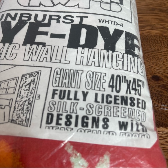 “DOORS” Jim Morrison SunBurst Tye-Dye Fabric Wall Hanging NWT - Picture 11 of 11